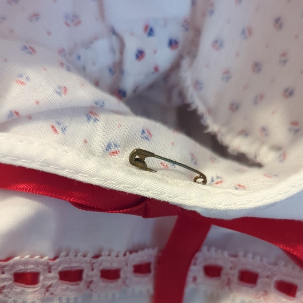 Vintage Carter's Nautical Dress with Red Bow and Sailboat Pattern size‎ 12-18M - Picture 8 of 10